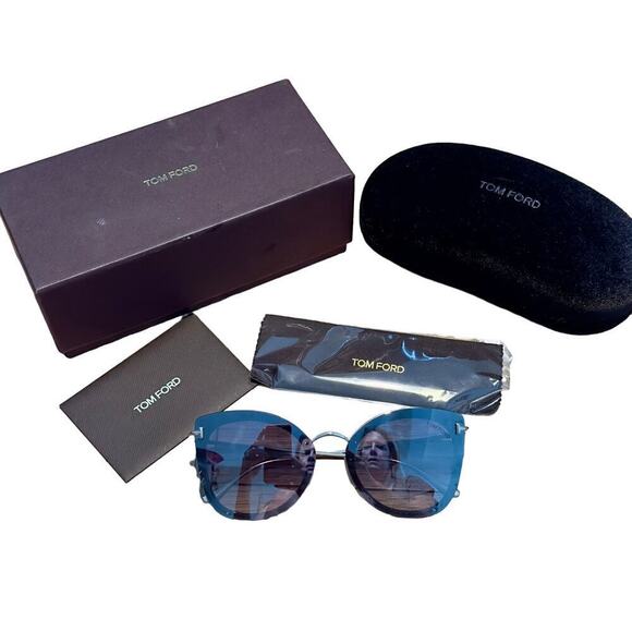 Tom Ford Sunglasses Charlotte 0657 52g Havana Gold Brown Gradient - Picture 1 of 4